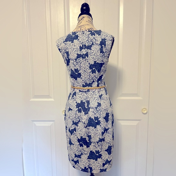 Cute Sleeveless Patterned Denim Dress - Picture 4 of 6